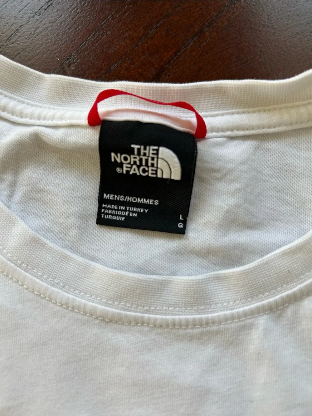 The North Face White Short Sleeve Logo Crew Tee size L